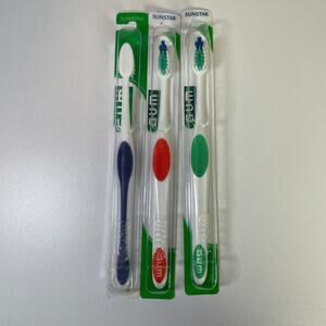 3-PK GUM Super Tip Subcompact Toothbrush 468 Soft Ult Comp Souple